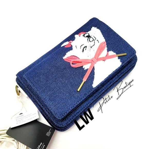 Disney x Loungefly Marie Denim Crossbody B… - Picture 2 of 6